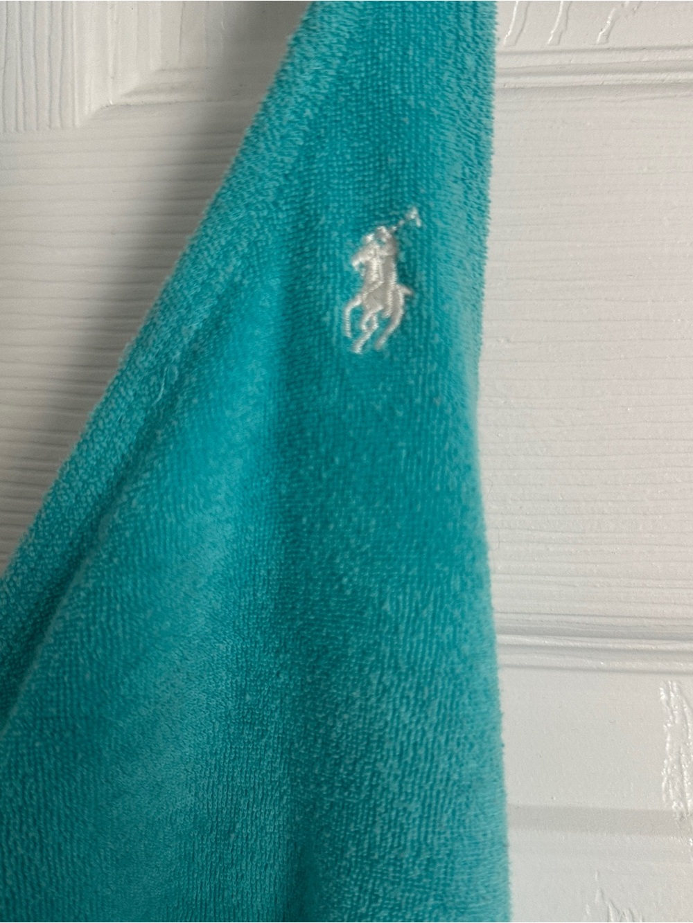 Ralph Lauren Teal Terry Halter Lace-Up Mini Dress - Picture 2 of 5